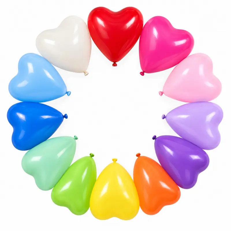 10 tums hjärtlatexballonger
