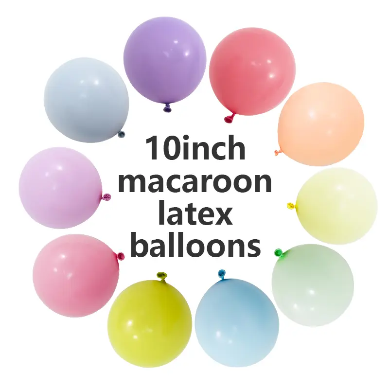 10 tums macaron latex ballonger