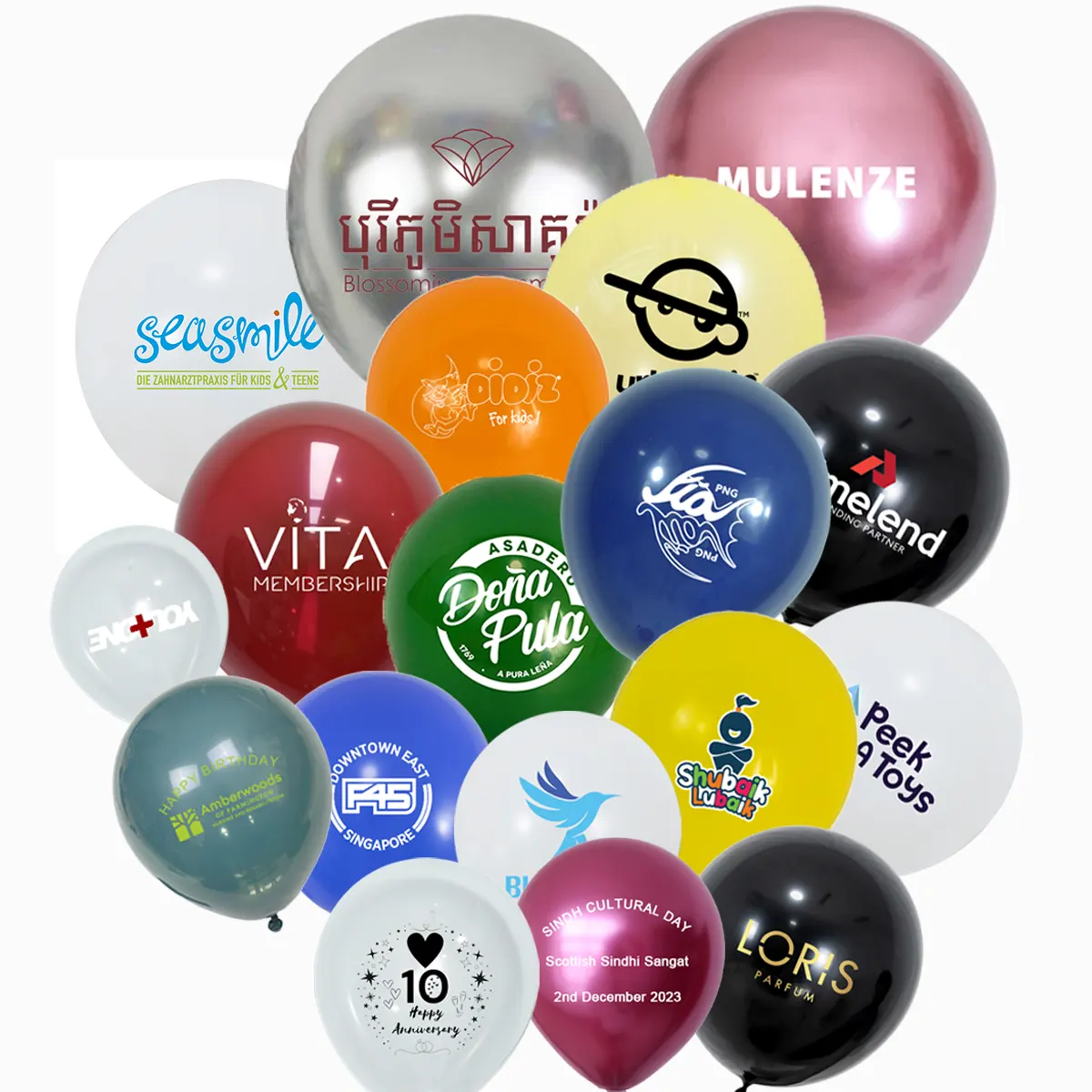 Anpassad printad latexballong