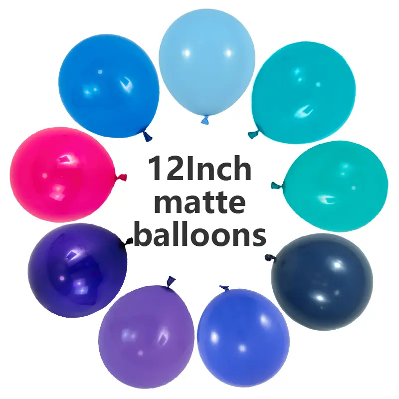 12 tums ballonger i matt latex