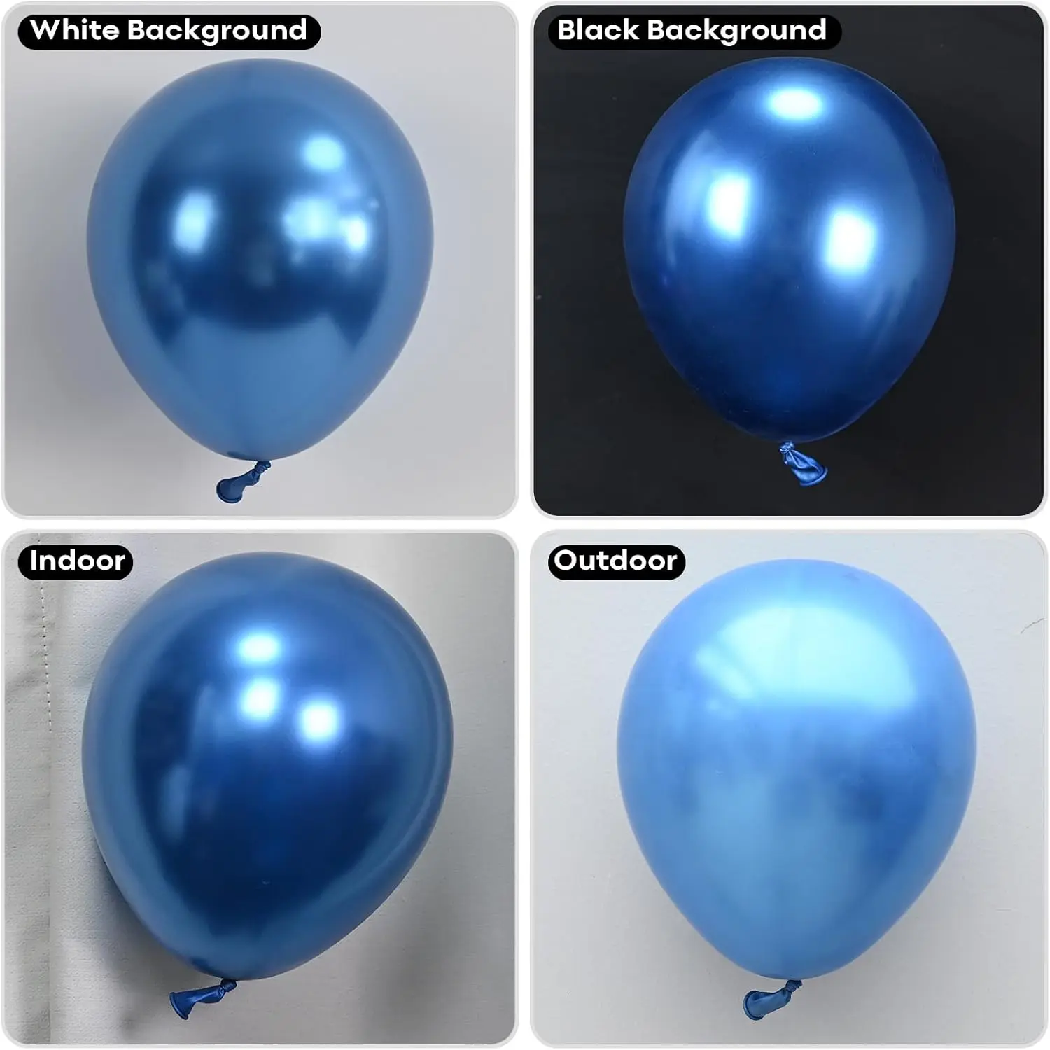 Metalliska blå ballonger