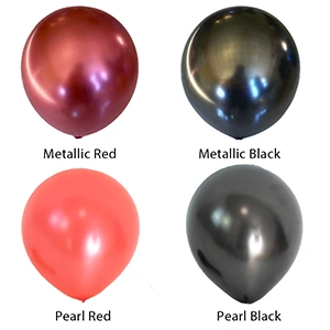 Pearl vs metalliska latexballonger