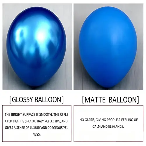 Matte vs glansiga latexballonger