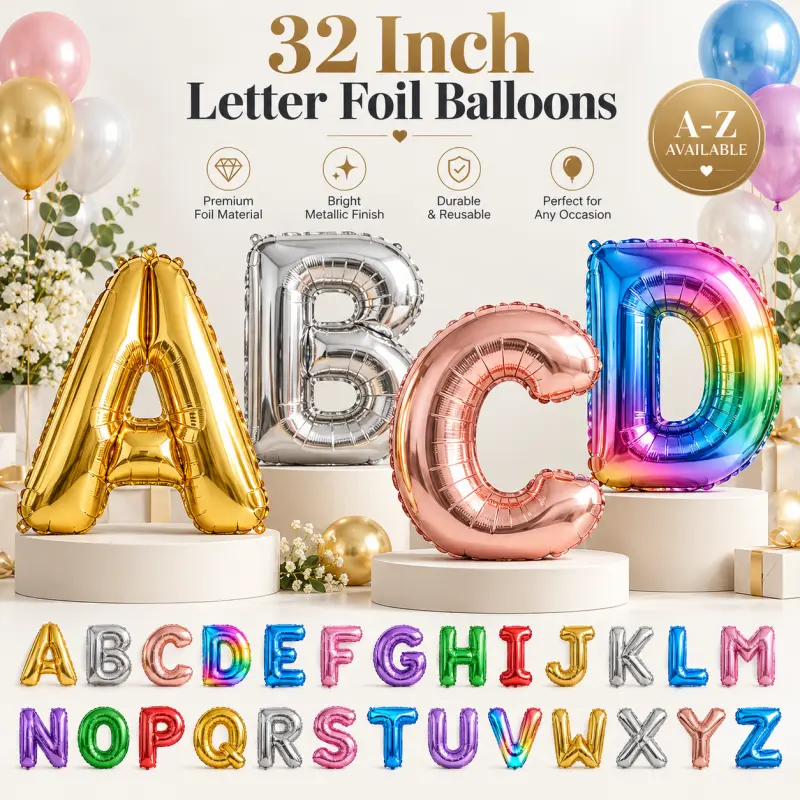 32 tums brevfolieballonger