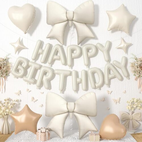 Båg knut ballong födelsedag set