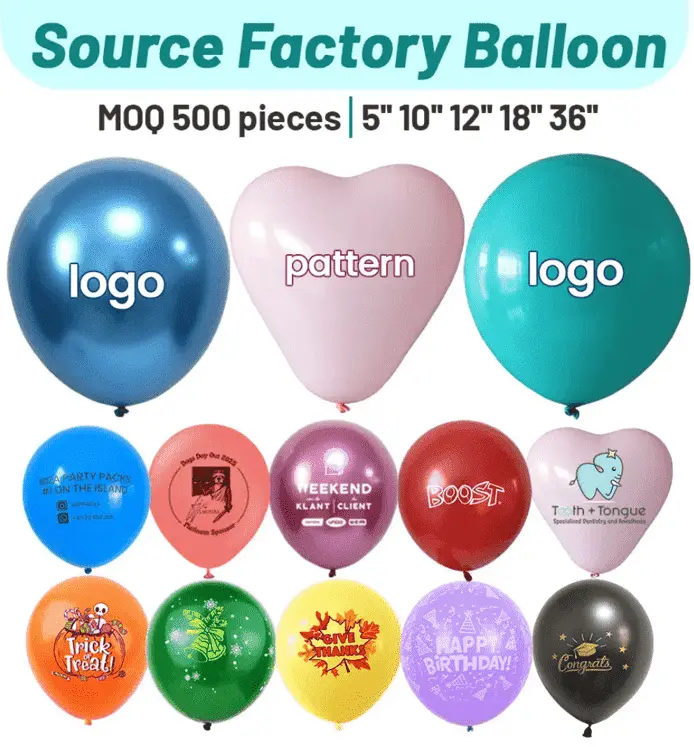 Custom logotyp latexballonger