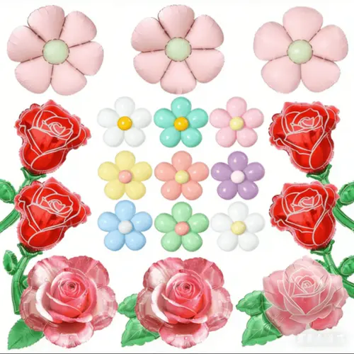 Blomma folie ballonger