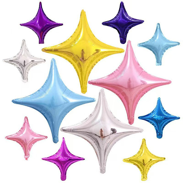 Fyra Angle Star Foil Ballongs