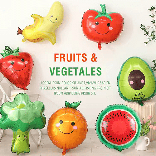 Frukt och grönsaker folieballonger