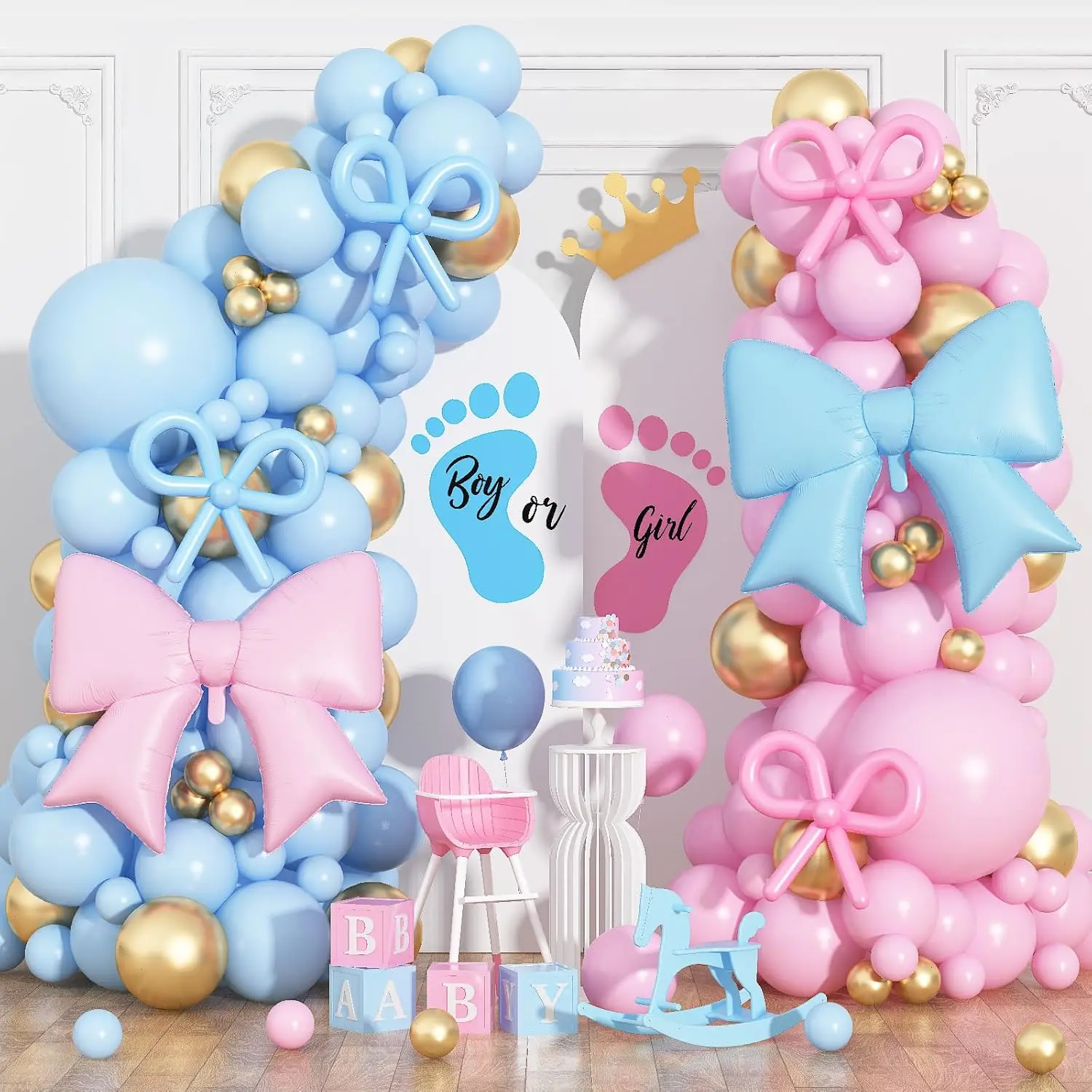 Gender Reveal Balloon Garland Kit
