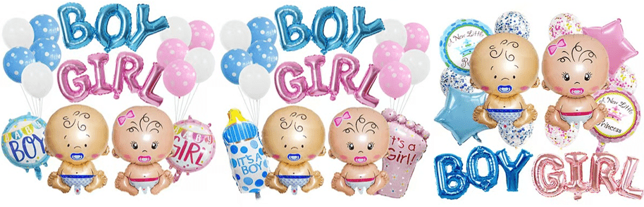 Gender Reveals Foil Balloon Set