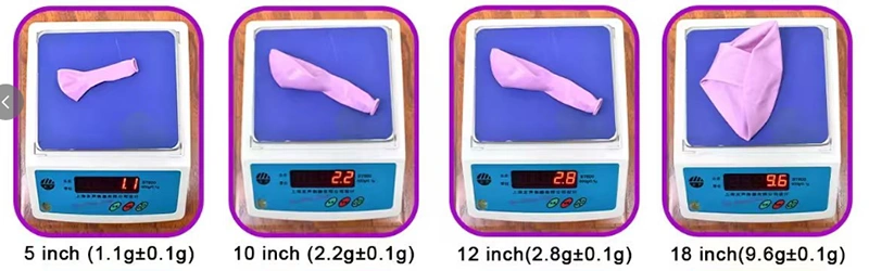 The standard weight of a balloon