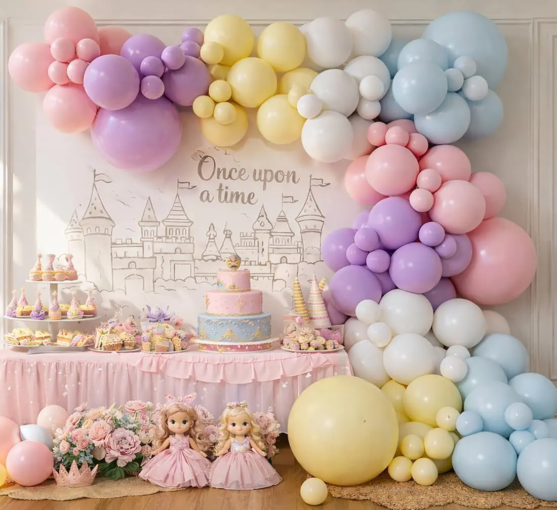 Macaron Pastell Ballong Garland Arch Kit