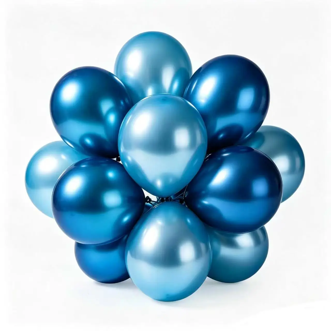Metalliska blå ballonger