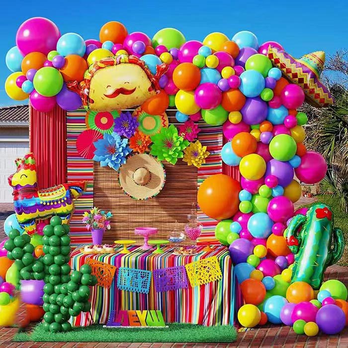 Mexikansk Fiesta Balloon Arch Garland Kit