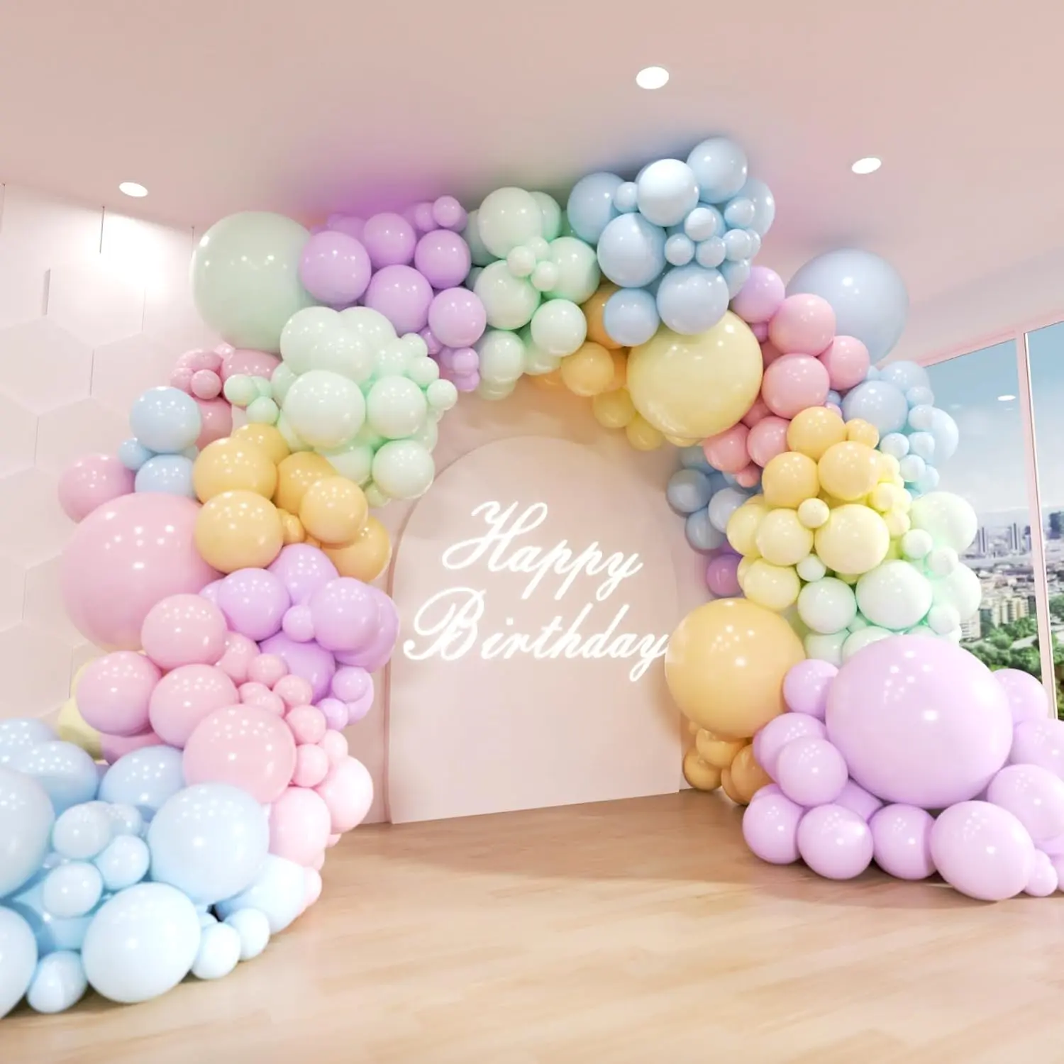 Pastell ballongbåge