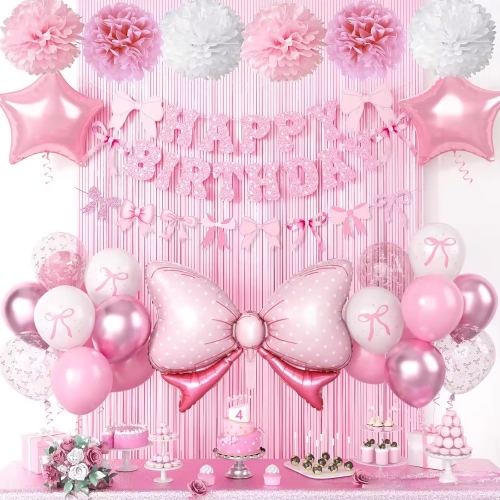 Rosa ballonger girland set