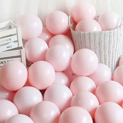 Rosa makron ballonger