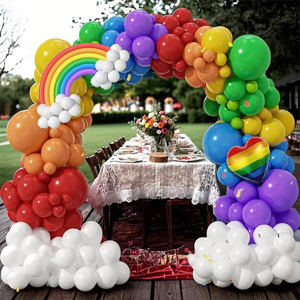 Rainbow Balloons Garland Arch Kit
