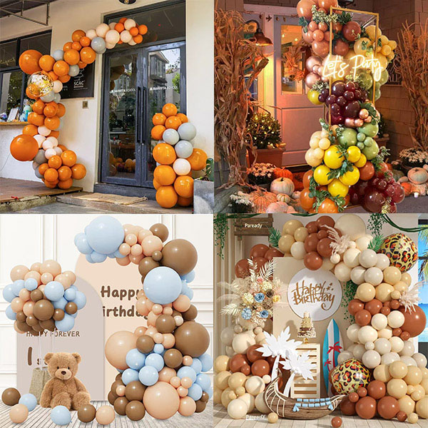 Retrofärgad ballongarlandssats
